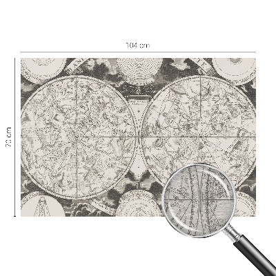 Premium wall mural for bedroom featuring a detailed star map design