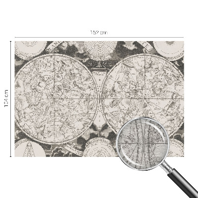 Premium wall mural for bedroom featuring a detailed star map design