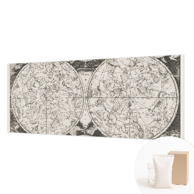 Premium wall mural for bedroom featuring a detailed star map design