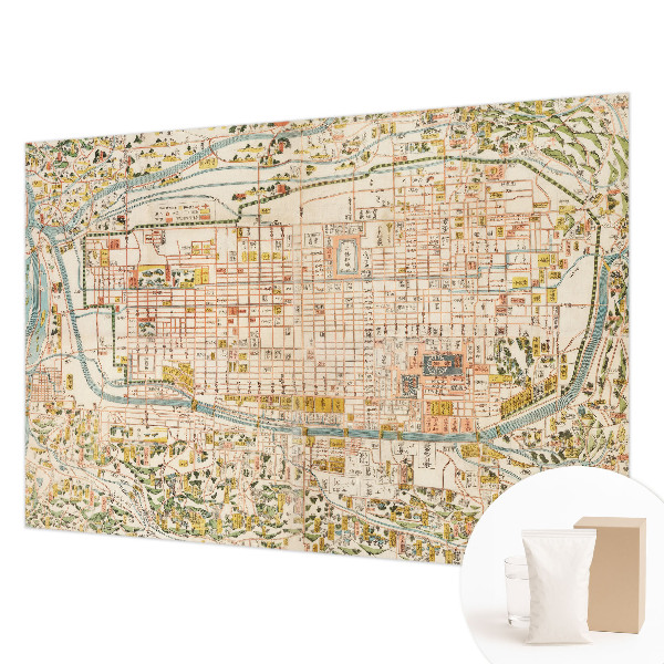 Premium photo wallpaper with an antique map motif