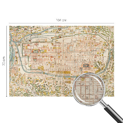 Premium photo wallpaper with an antique map motif