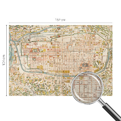 Premium photo wallpaper with an antique map motif
