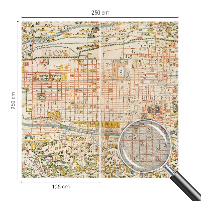 Premium photo wallpaper with an antique map motif