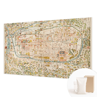 Premium photo wallpaper with an antique map motif