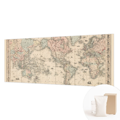 Non-woven wall mural with a historical map design