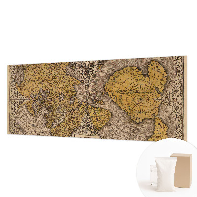 Non-woven photo wallpaper with a historical cartography motif