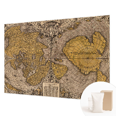 Non-woven photo wallpaper with a historical cartography motif