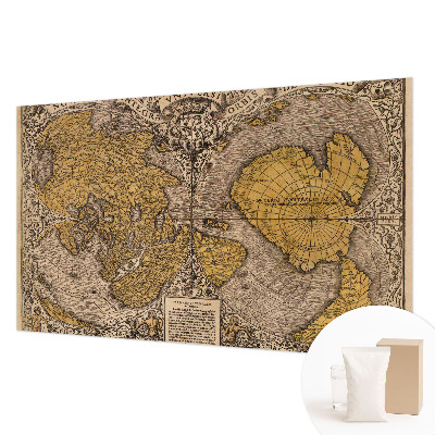 Non-woven photo wallpaper with a historical cartography motif