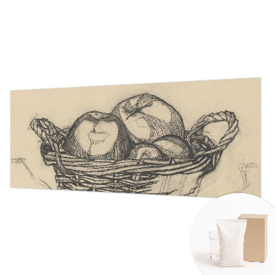 Wall mural with a fruit basket motif