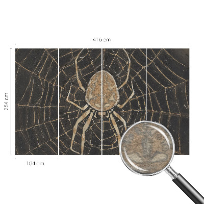 Photo wallpaper with a spider web design