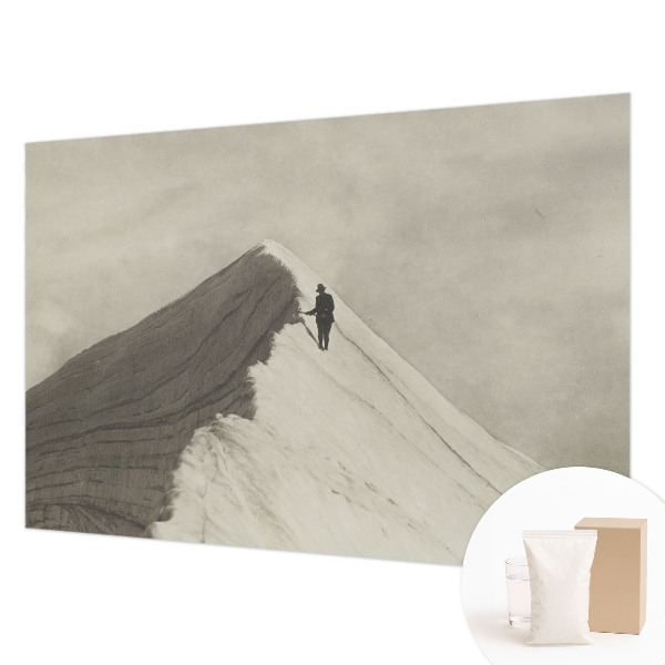 Photo wall mural showing a lone climber