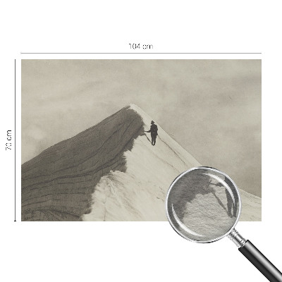 Photo wall mural showing a lone climber