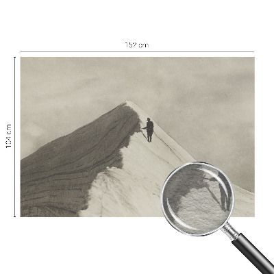 Photo wall mural showing a lone climber