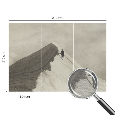 Photo wall mural showing a lone climber
