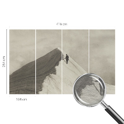 Photo wall mural showing a lone climber