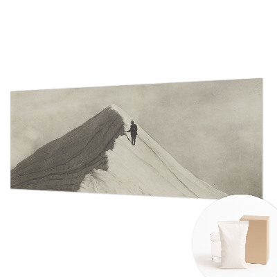 Photo wall mural showing a lone climber