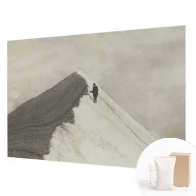 Photo wall mural showing a lone climber
