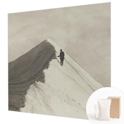 Photo wall mural showing a lone climber