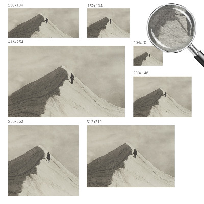 Photo wall mural showing a lone climber