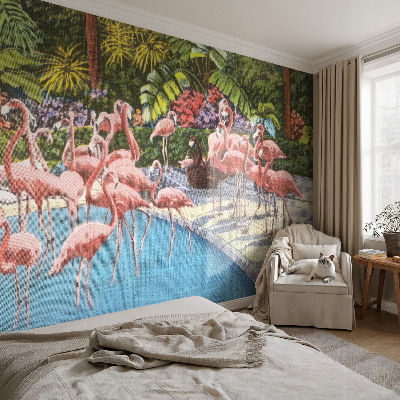 Large wall mural with an exotic scene