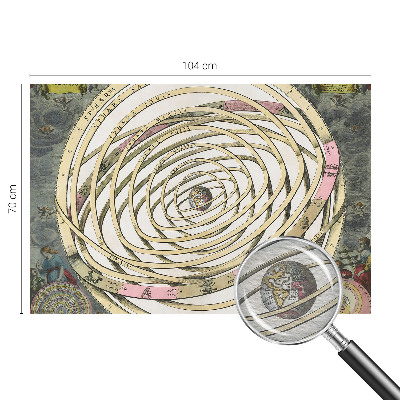 Bedroom wall mural wallpaper with a cosmic spiral design