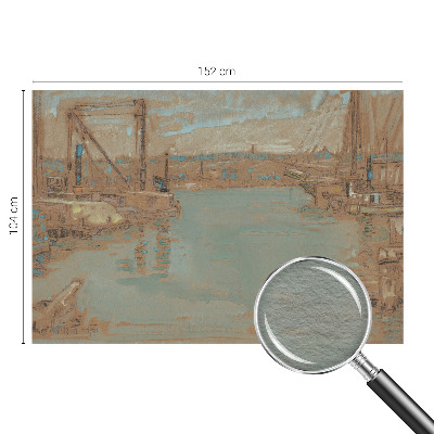 Large wall mural wallpaper featuring port views