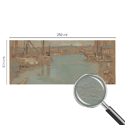 Large wall mural wallpaper featuring port views