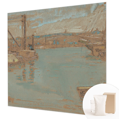 Large wall mural wallpaper featuring port views