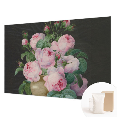 Modern wall mural for living room with a floral design