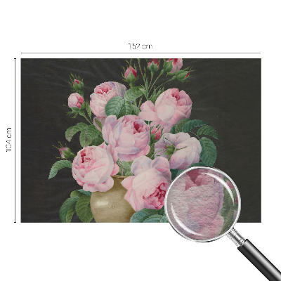 Modern wall mural for living room with a floral design