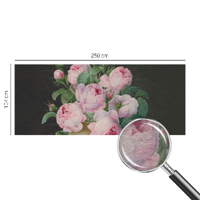 Modern wall mural for living room with a floral design