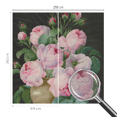 Modern wall mural for living room with a floral design