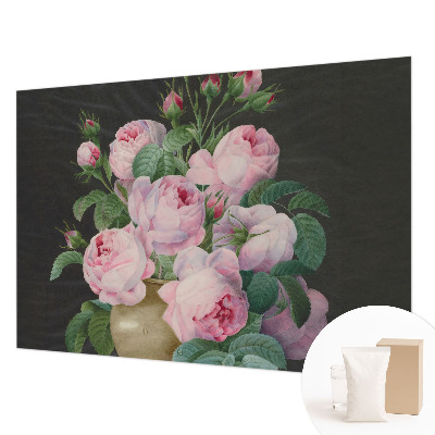 Modern wall mural for living room with a floral design