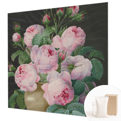 Modern wall mural for living room with a floral design