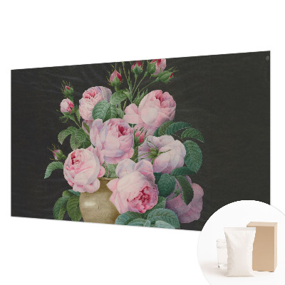 Modern wall mural for living room with a floral design