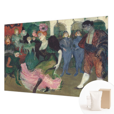 Modern wall mural with a ballroom dancing motif
