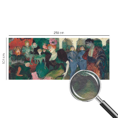 Modern wall mural with a ballroom dancing motif