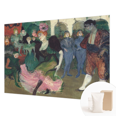 Modern wall mural with a ballroom dancing motif
