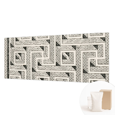 Modern wall mural for bedroom with a brick maze design