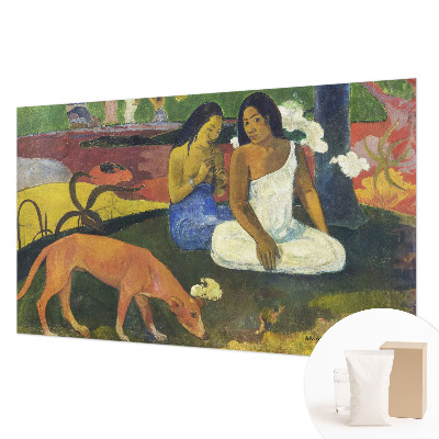 Decorative wall mural for living room with an exotic scene