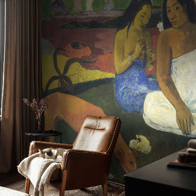 Decorative wall mural for living room with an exotic scene