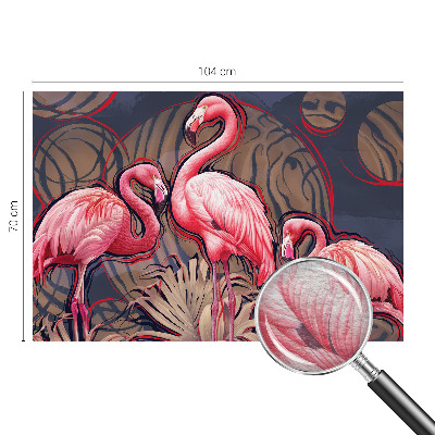 Premium wall mural for bedroom with a pink flamingo design