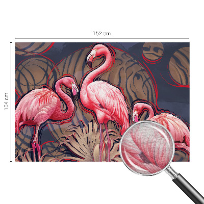 Premium wall mural for bedroom with a pink flamingo design