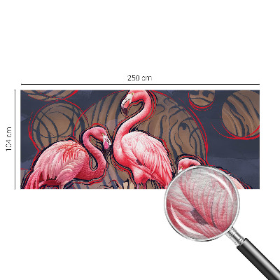 Premium wall mural for bedroom with a pink flamingo design