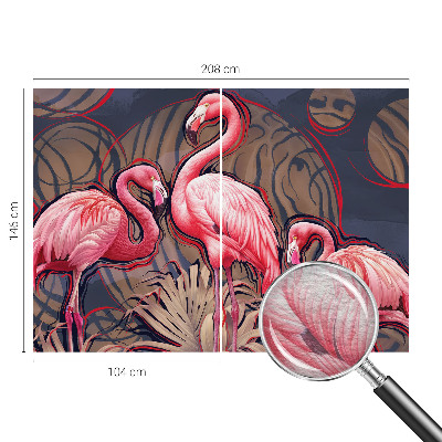 Premium wall mural for bedroom with a pink flamingo design