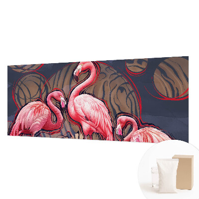Premium wall mural for bedroom with a pink flamingo design