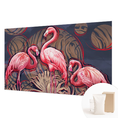 Premium wall mural for bedroom with a pink flamingo design