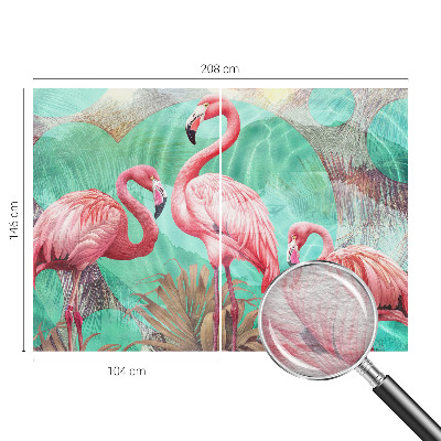High quality wall mural wallpaper featuring exotic birds