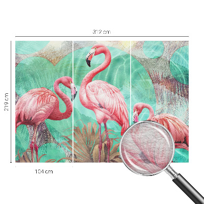 High quality wall mural wallpaper featuring exotic birds