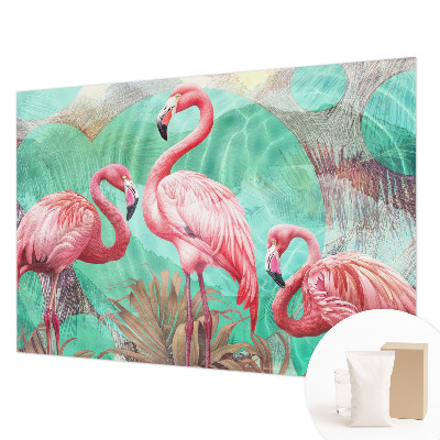 High quality wall mural wallpaper featuring exotic birds